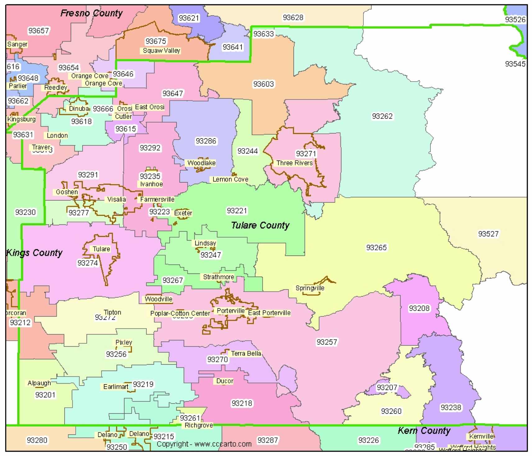 California Zip Code Map Guide Find comprehensive zip code maps