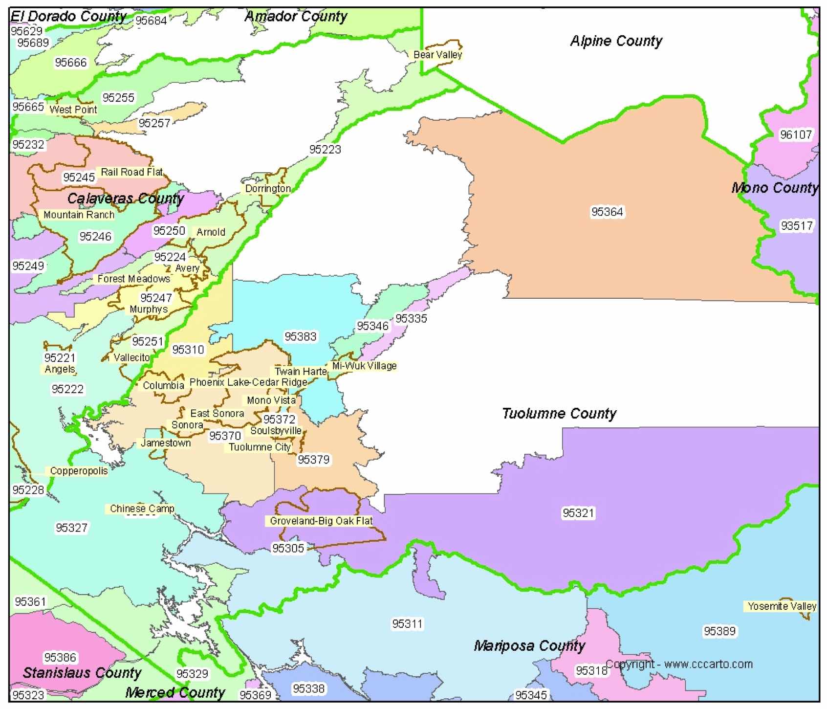 California Zip Code Map Guide Find comprehensive zip code maps