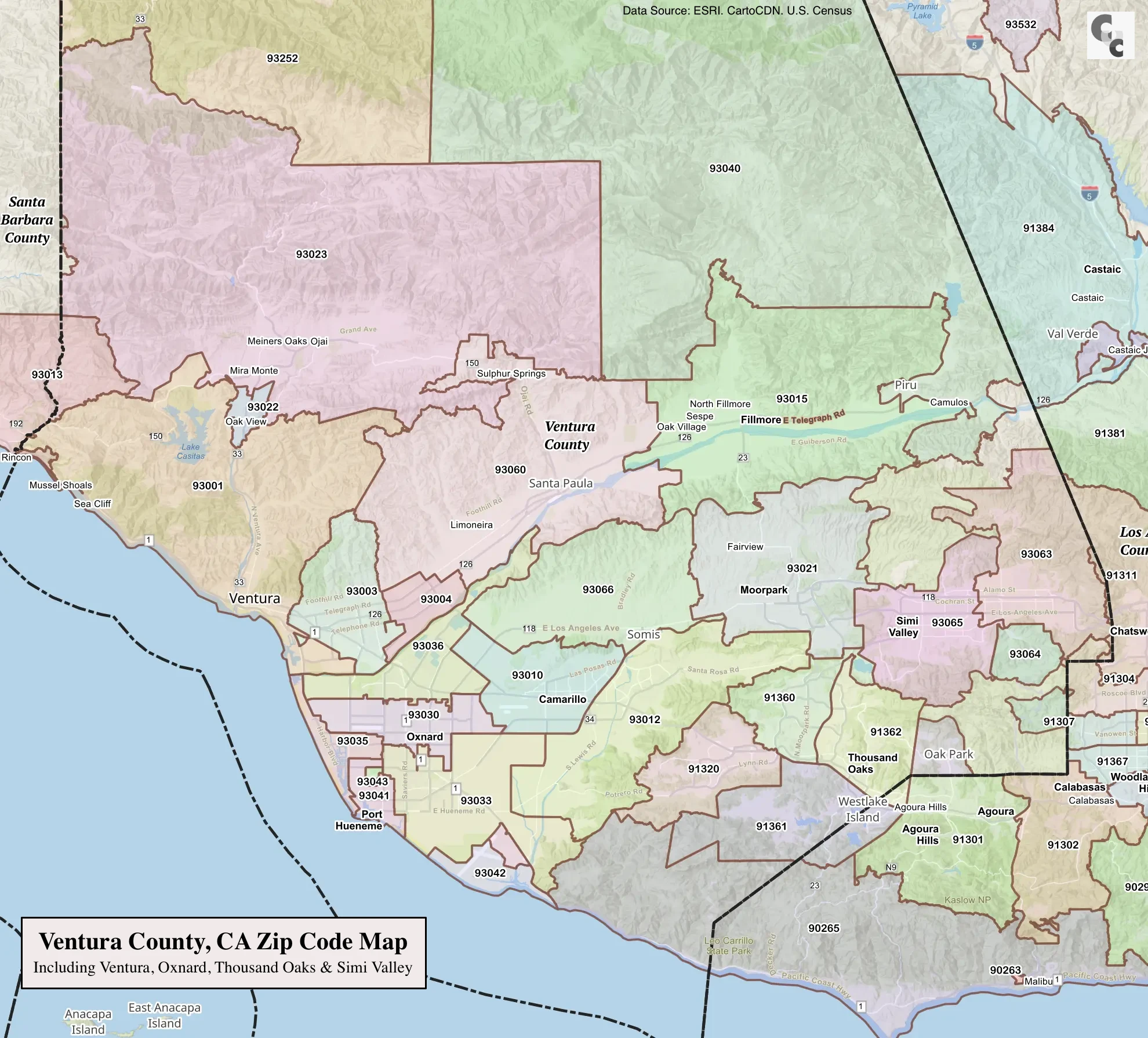 Oxnard zip codes