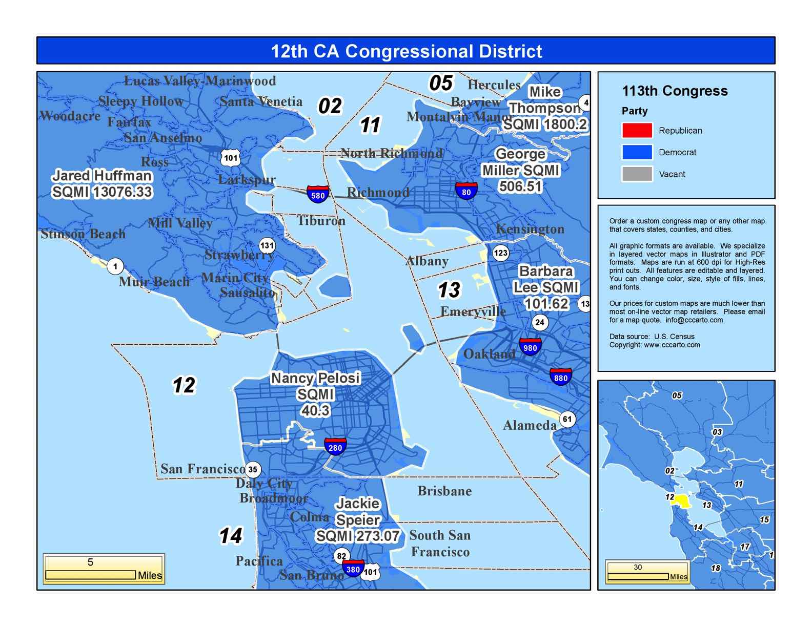 California 12th Congressional District - Nancy Pelosi 12th District