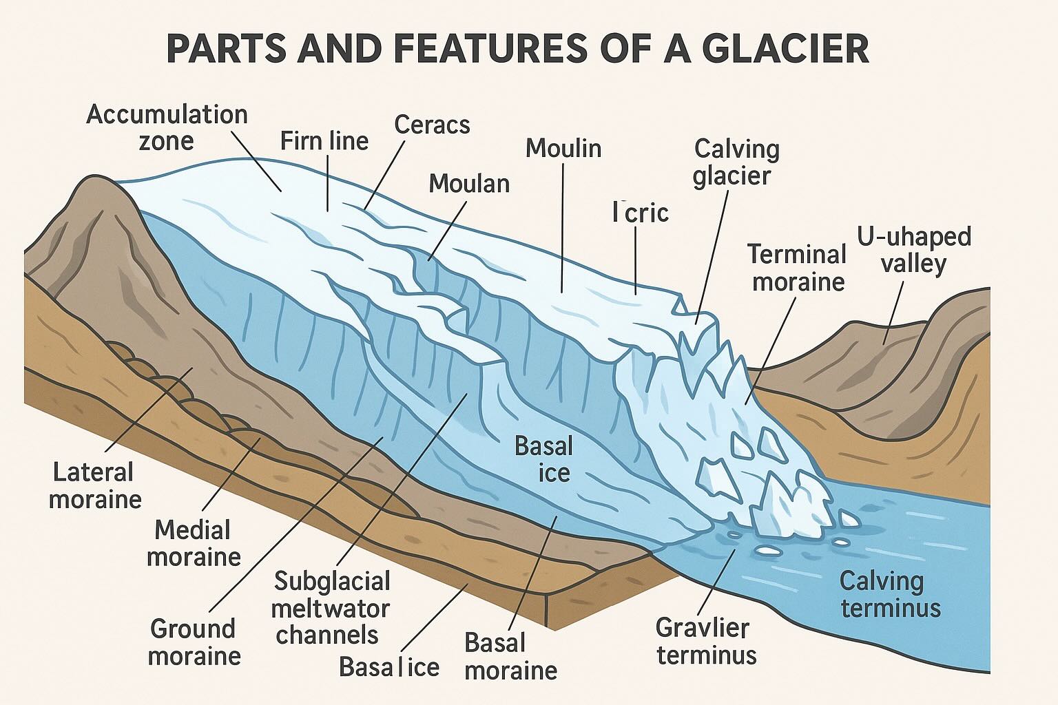 Glacier features