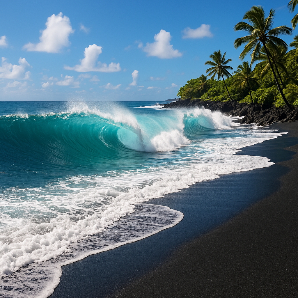 Punaluʻu Black Sand Beach HI