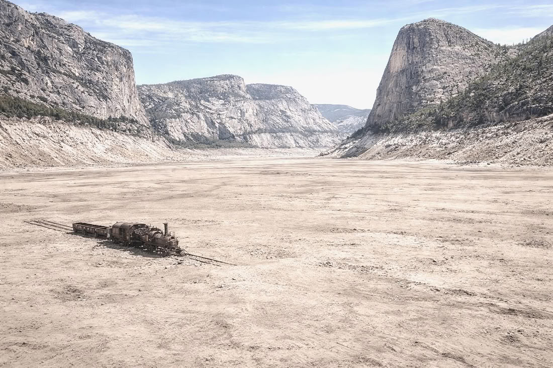 Drained Hetch Hetchy Reservoir