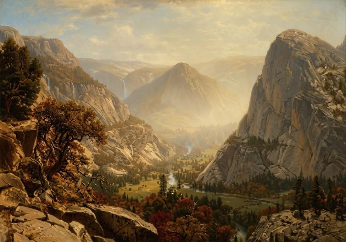 Hetch Hetchy Valley looking down the valley before flooding
