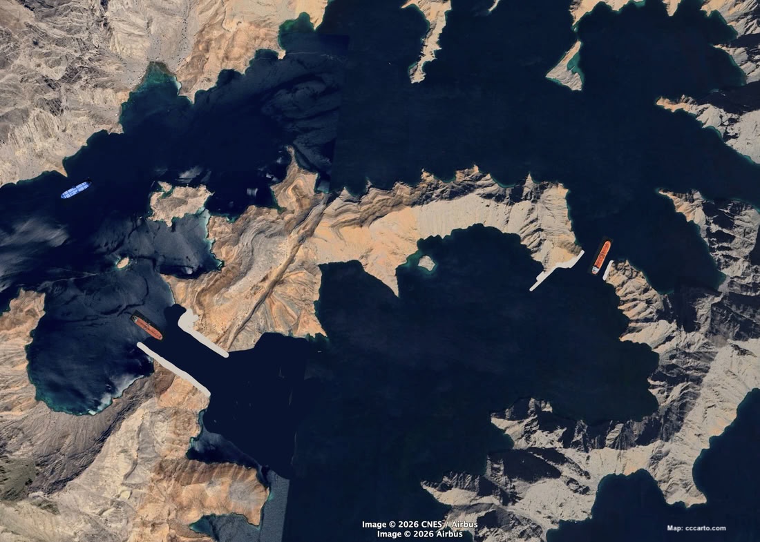 Possible New Striat of Hormuz Route Map