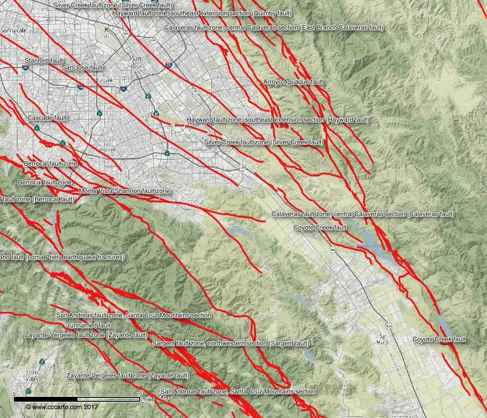 South San Jose Faults