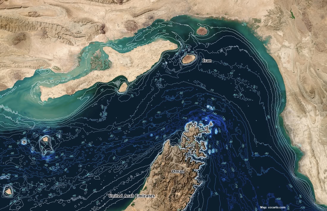 Strait of Hormuz Depth Map