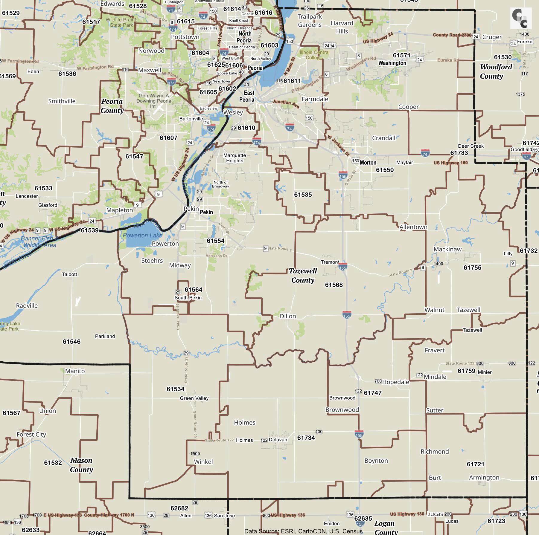 Zip Code For Pekin Illinois