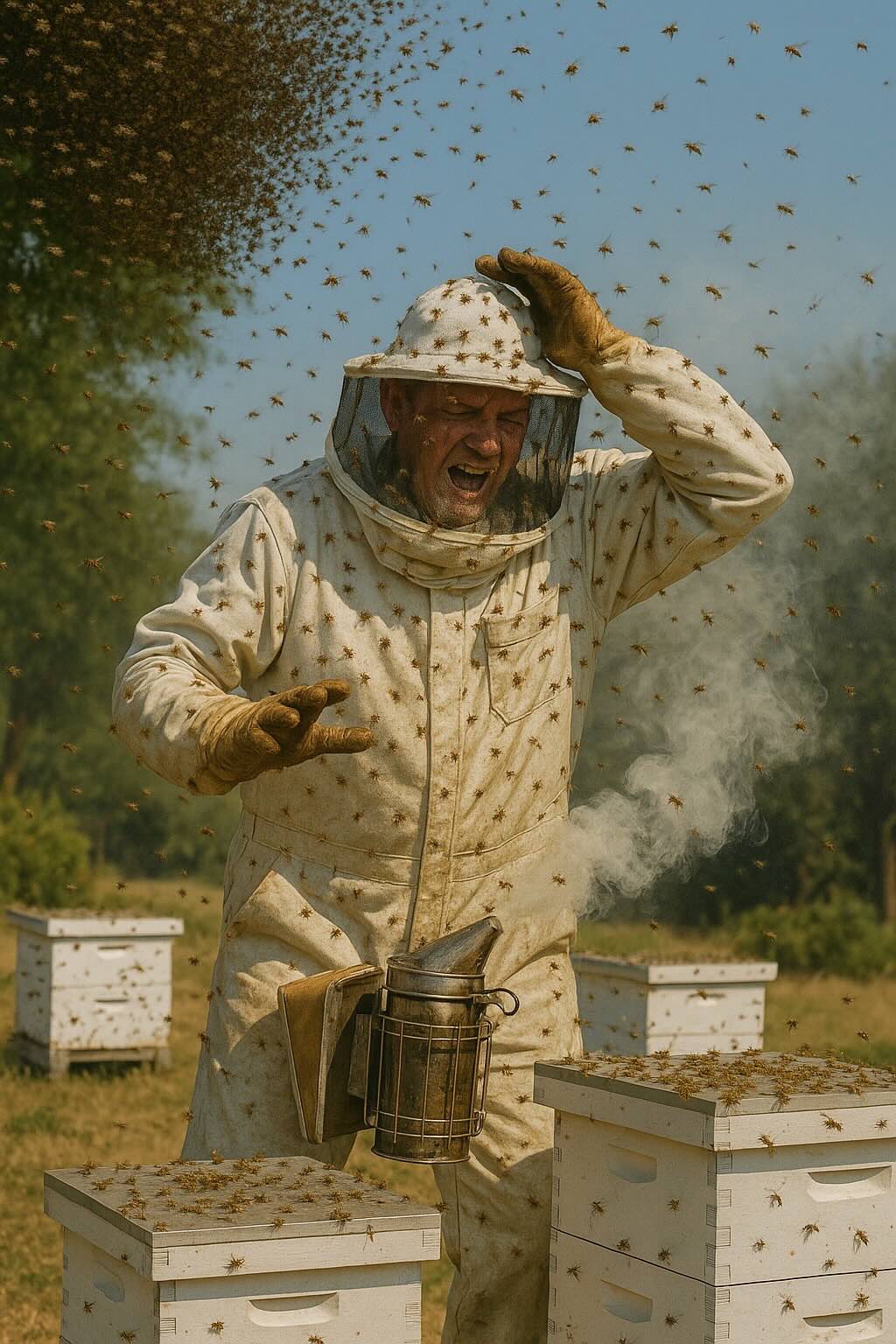 Killer Bees Attack Hive