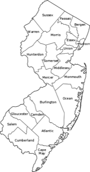 Sssex County NJ Map