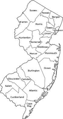 Salem County NJ Location Map
