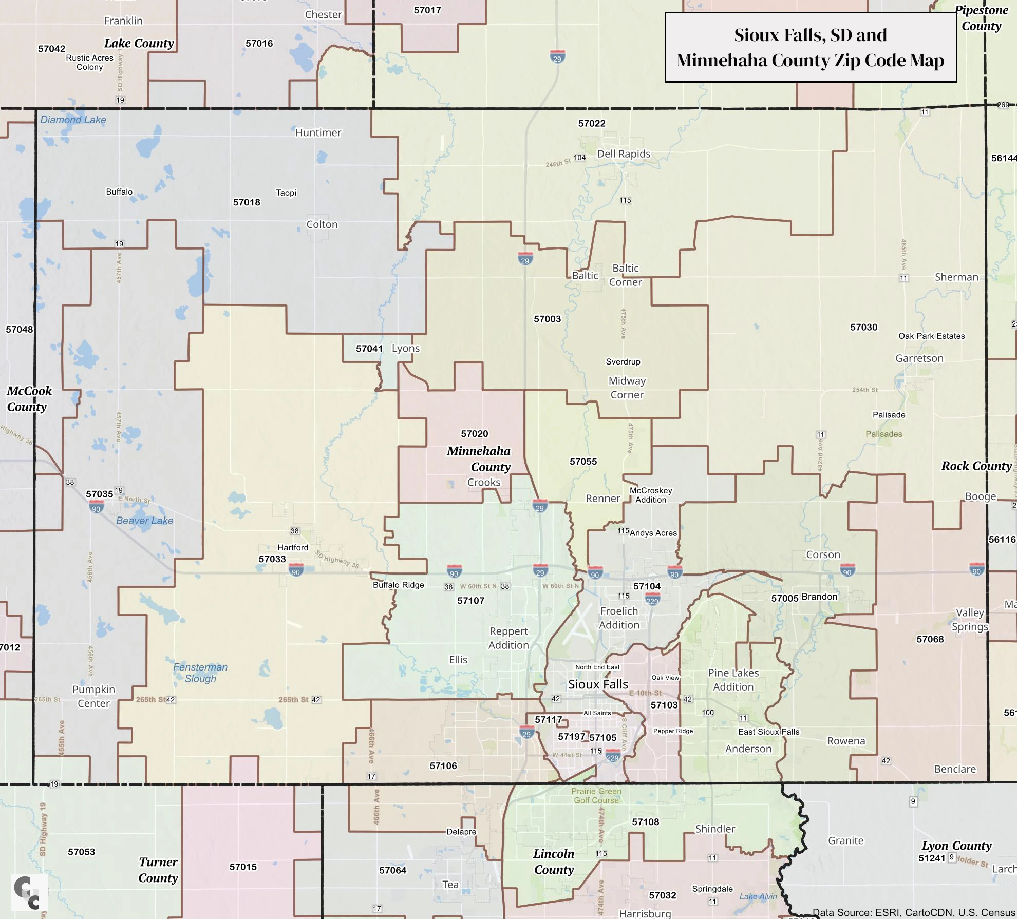Sioux Falls Sd Zip Codes