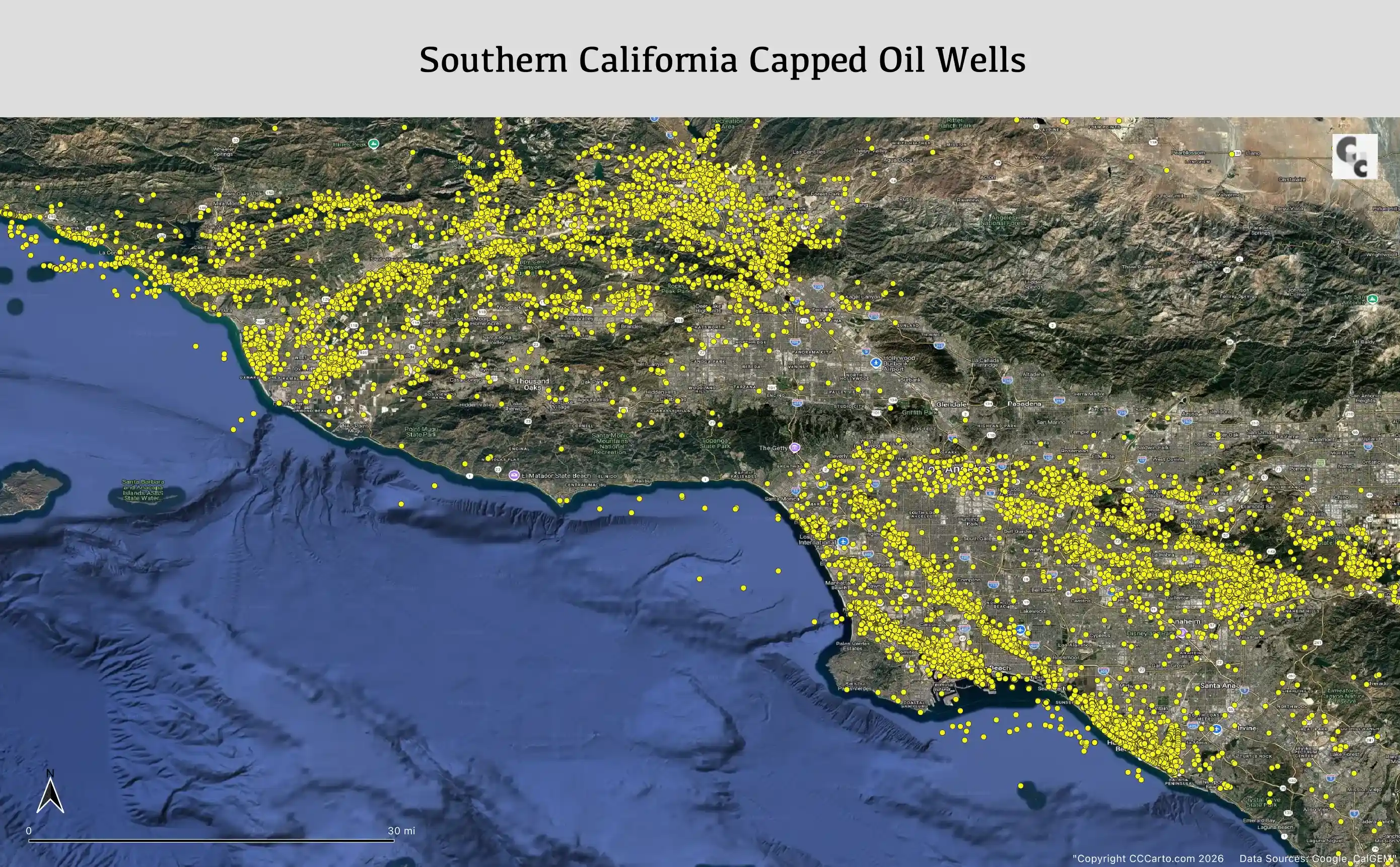 Socal's Capped Oil Wells Map