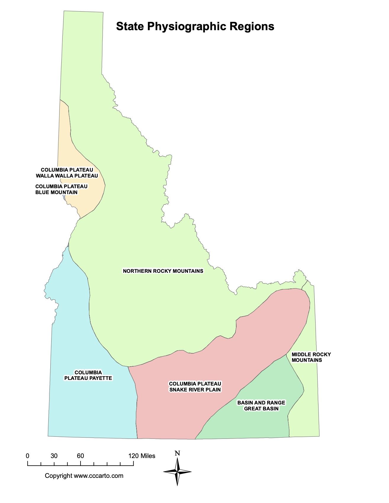 Idaho Physiographic Regions