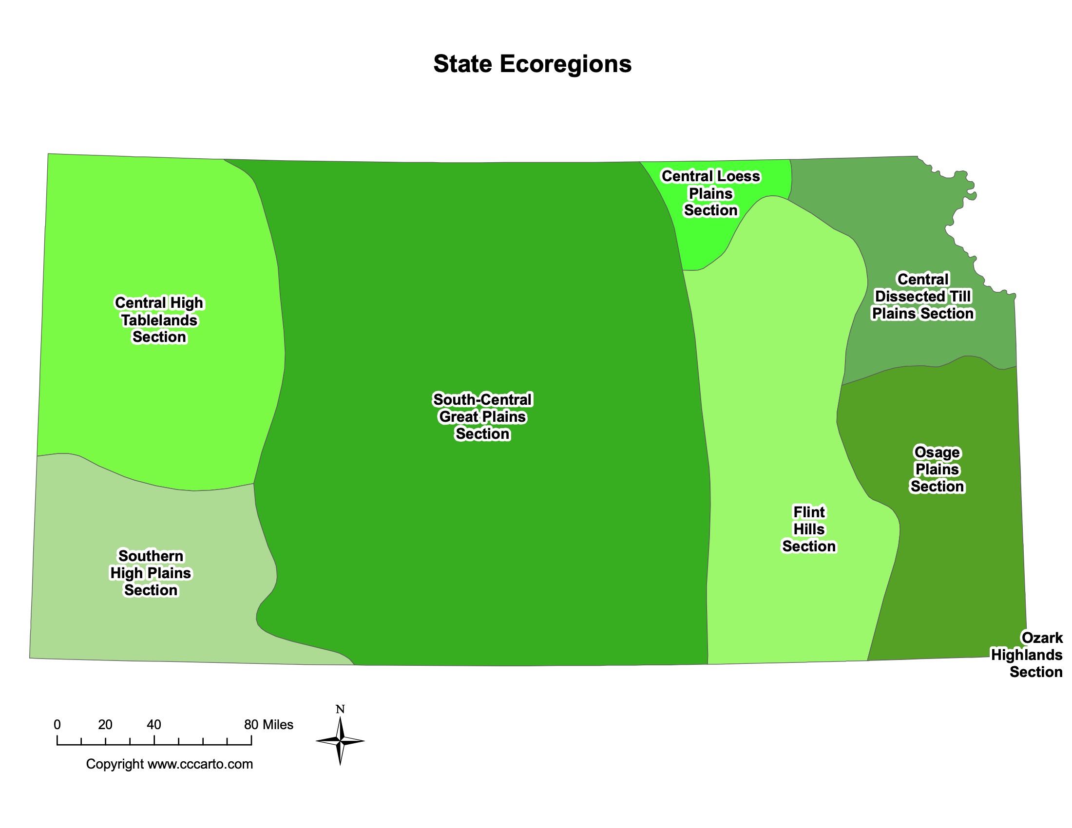 Kansas Ecoregions Map