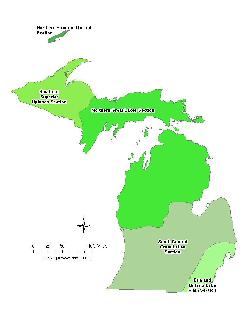 Michigan Ecoregions Map