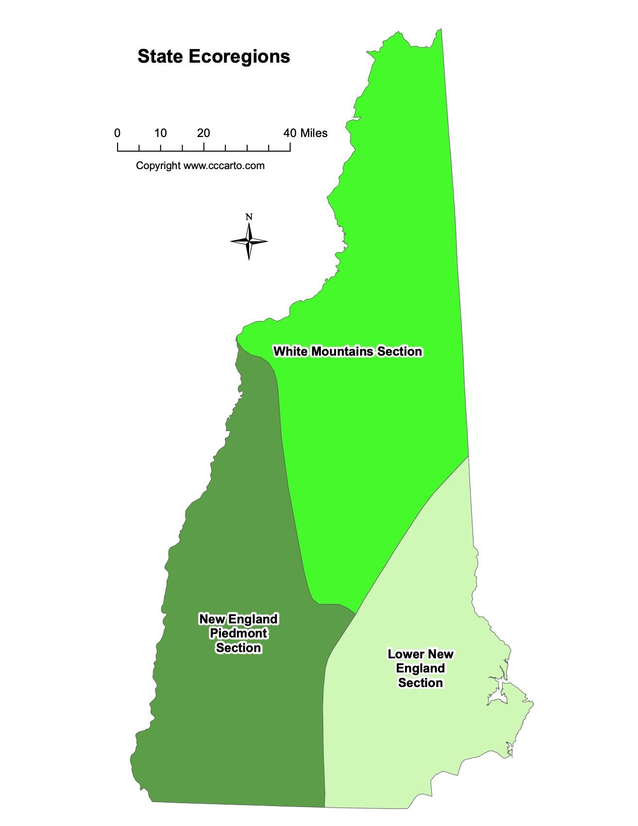 New Hampshire Ecoregions Map