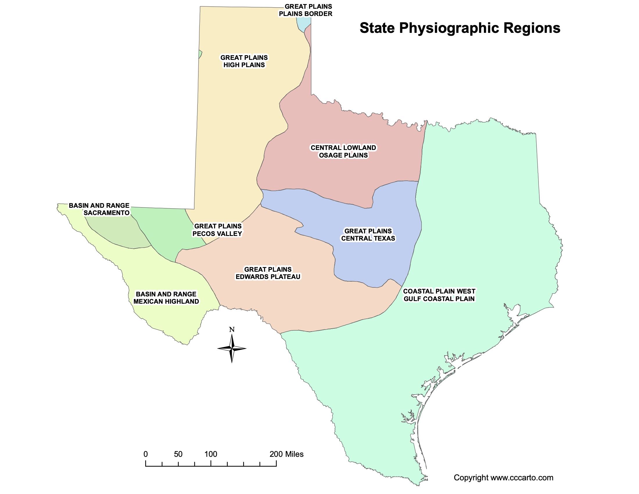 Texas Major Cities Map