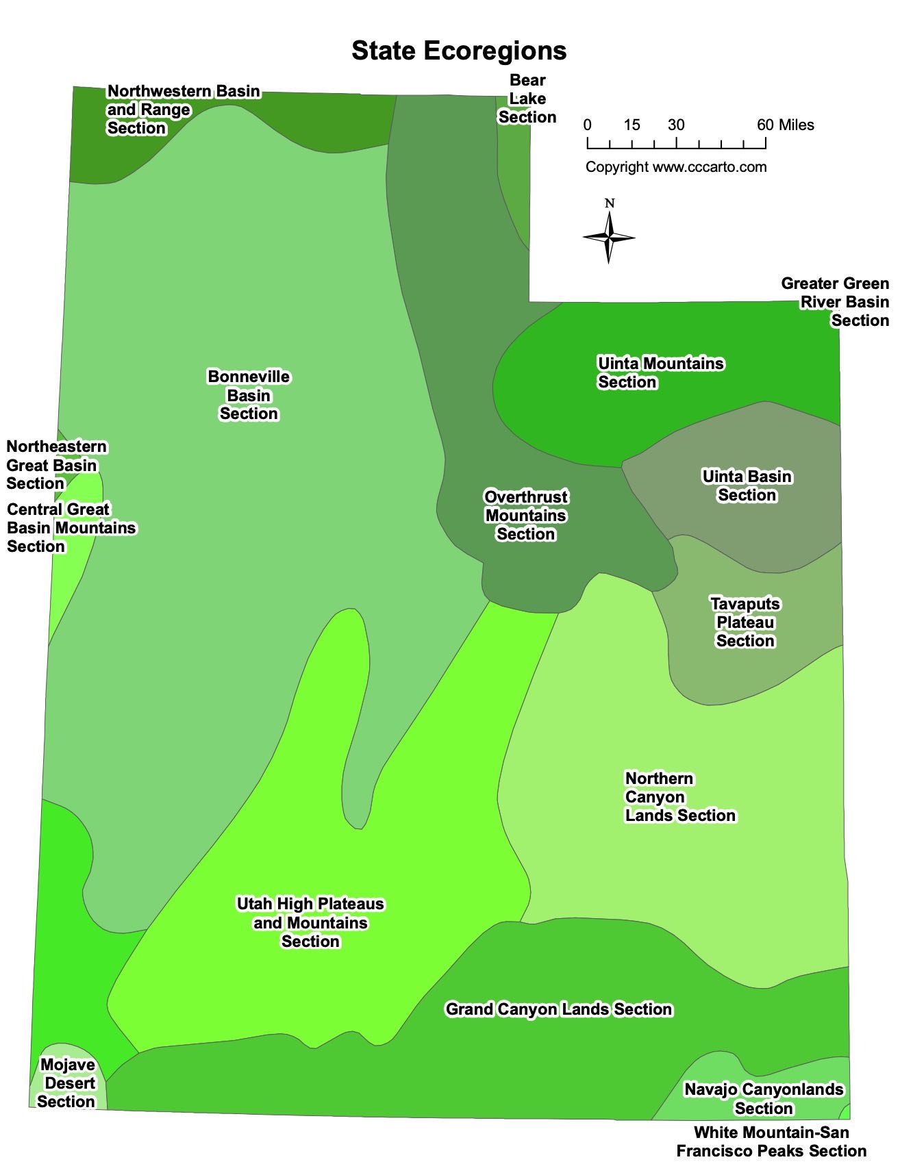 Utah Ecoregions Map