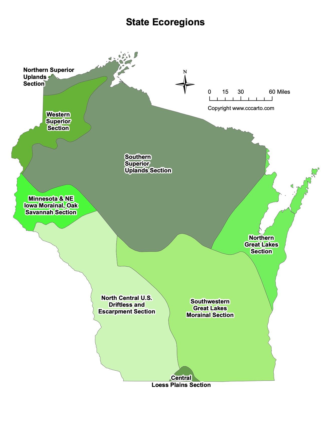 Wisconsin Major Cities Map