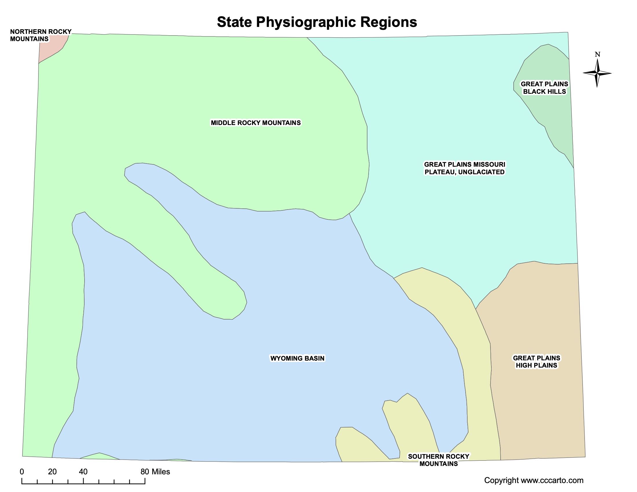 Wyoming Major Cities Map