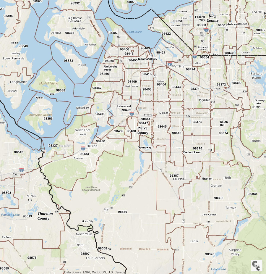 Tacoma Zip Code Map